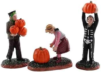 Amazon.com: Lemax - Spooky Town Pumpkin Pickers - Set of 3